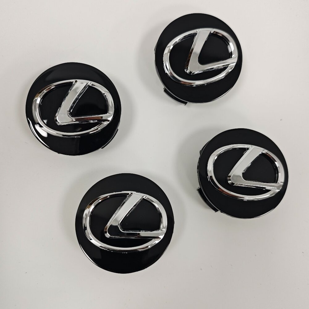 Set of 4 - Wheel Hub Center Caps for Lexus - 62mm (2.44") - Gloss Black